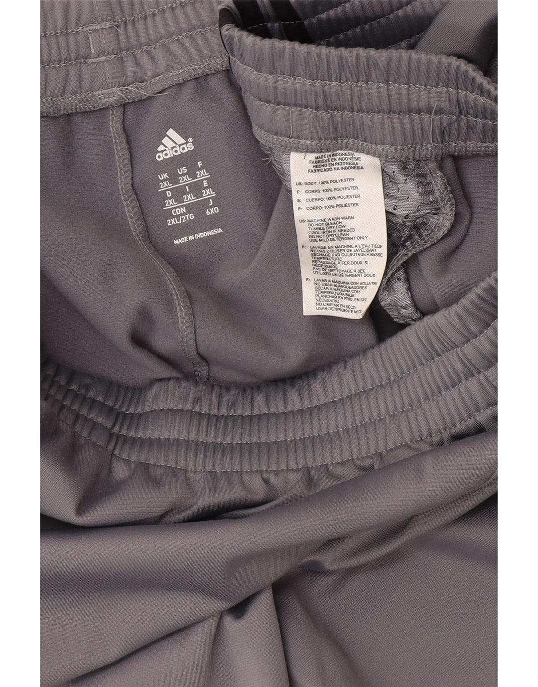 ADIDAS Mens Tracksuit Trousers 2XL  Grey Polyester