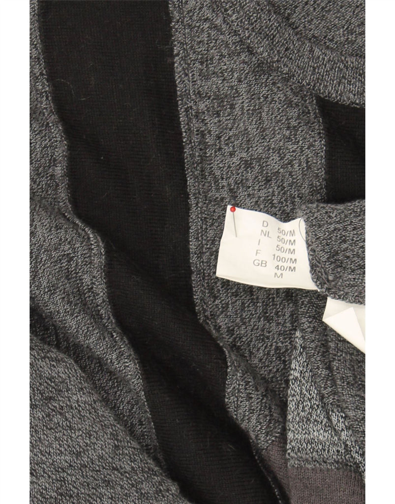 VINTAGE Mens Crew Neck Jumper Sweater UK 40 Medium Grey Striped Vintage Vintage and Second-Hand Vintage from Messina Hembry 