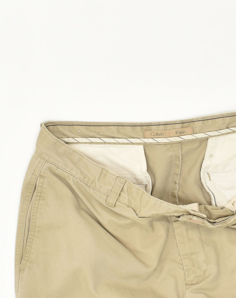 CALVIN KLEIN Womens Bootcut Chino Trousers W30 L32 Khaki Cotton | Vintage Calvin Klein | Thrift | Second-Hand Calvin Klein | Used Clothing | Messina Hembry 