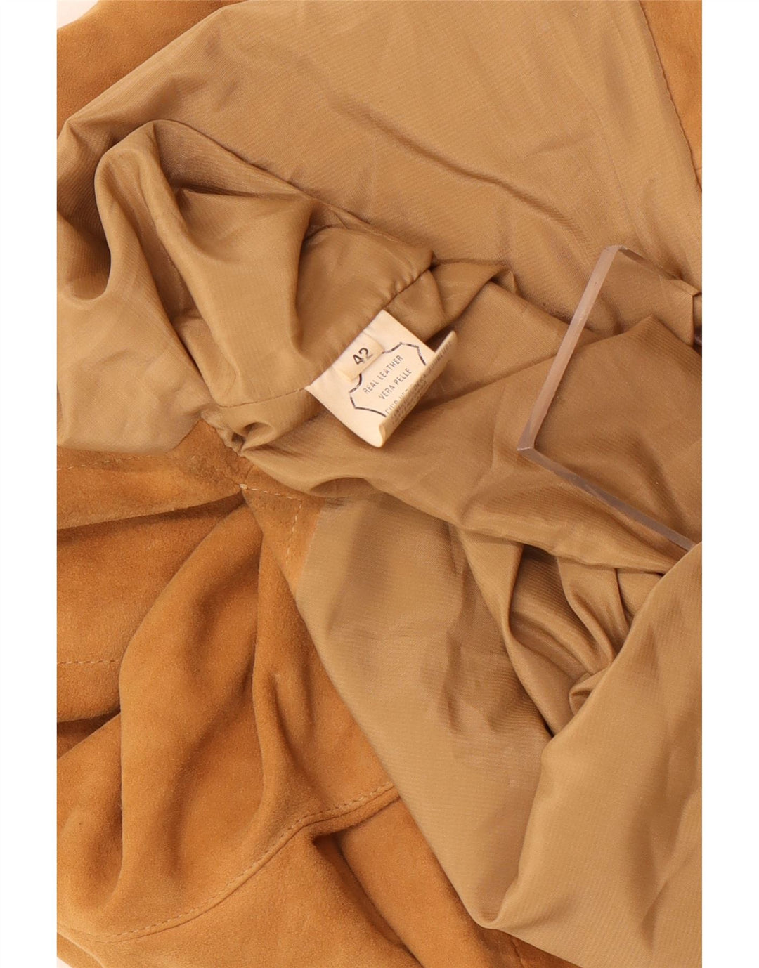 Vintage Womens Suede Jacket IT 42 Medium Brown Leather