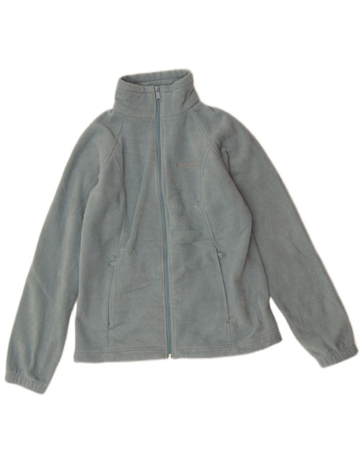 COLUMBIA Womens Fleece Jacket UK 14 Medium Blue Polyester