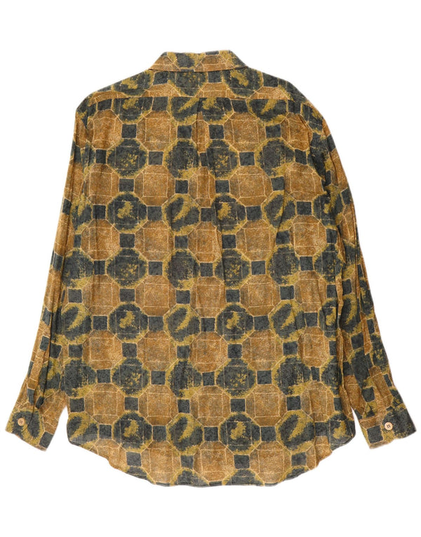 Hilton Mens Shirt Size 41 16 Large Multicoloured Geometric