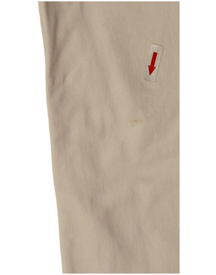 Zara Womens Straight Bootcut Jeans EU 38 Small W28 L26 Off White Cotton