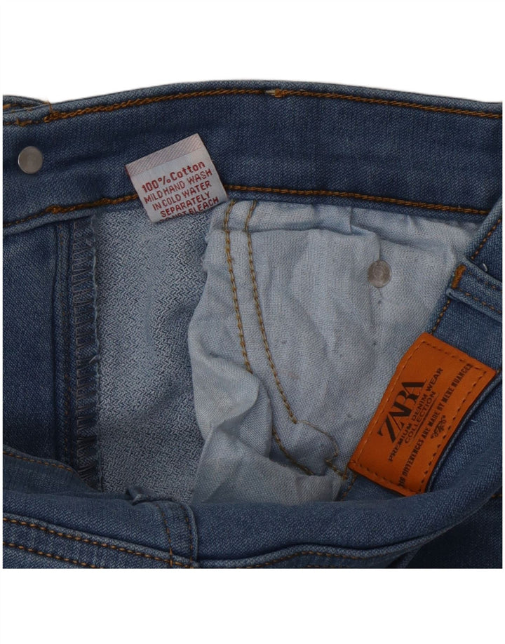 Zara Mens Straight Jeans W30 L29 Blue Cotton