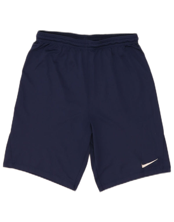 Nike Boys Dri Fit Sport Shorts 13-14 Years XL Navy Blue Polyester