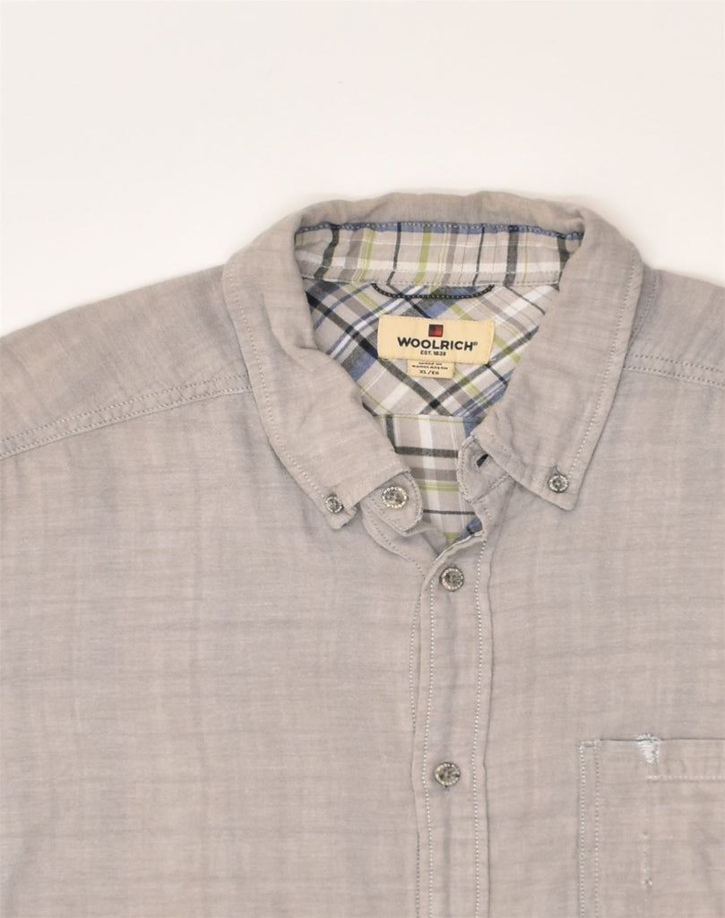 WOOLRICH Mens Shirt XL Grey Cotton | Vintage Woolrich | Thrift | Second-Hand Woolrich | Used Clothing | Messina Hembry 