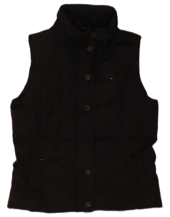 Tommy Hilfiger Womens Padded Gilet UK 14 Large Black Polyester