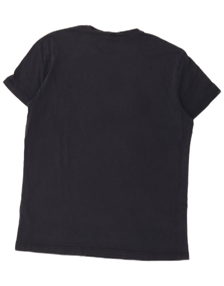 Diesel Mens Graphic T-Shirt Top 2XL Navy Blue Cotton