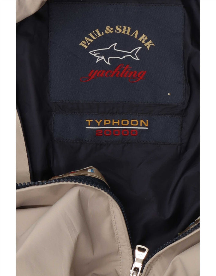 Paul & Shark Mens Typhoon 20000 Bomber Jacket UK 38 Medium Beige Polyester