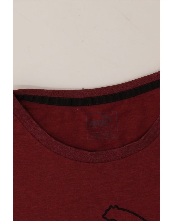 PUMA Mens Graphic T-Shirt Top Large Red Cotton Vintage Puma and Second-Hand Puma from Messina Hembry 