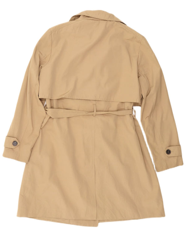 ZARA Womens Trench Coat UK 18 XL Beige Cotton