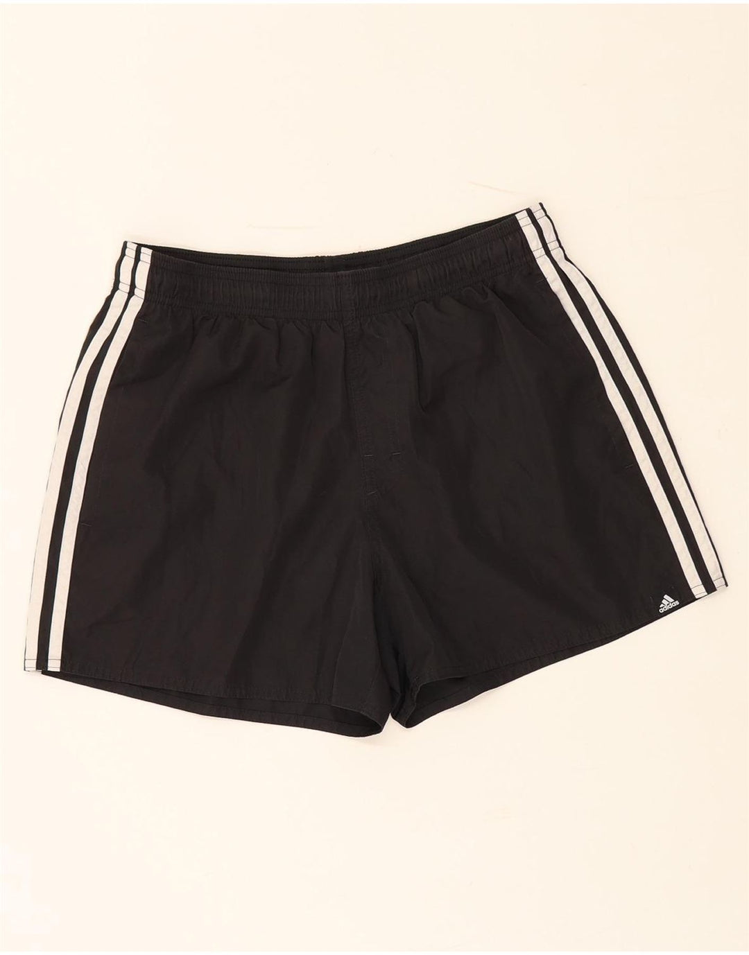 Adidas Womens Sport Shorts UK 12 Medium  Black Polyester