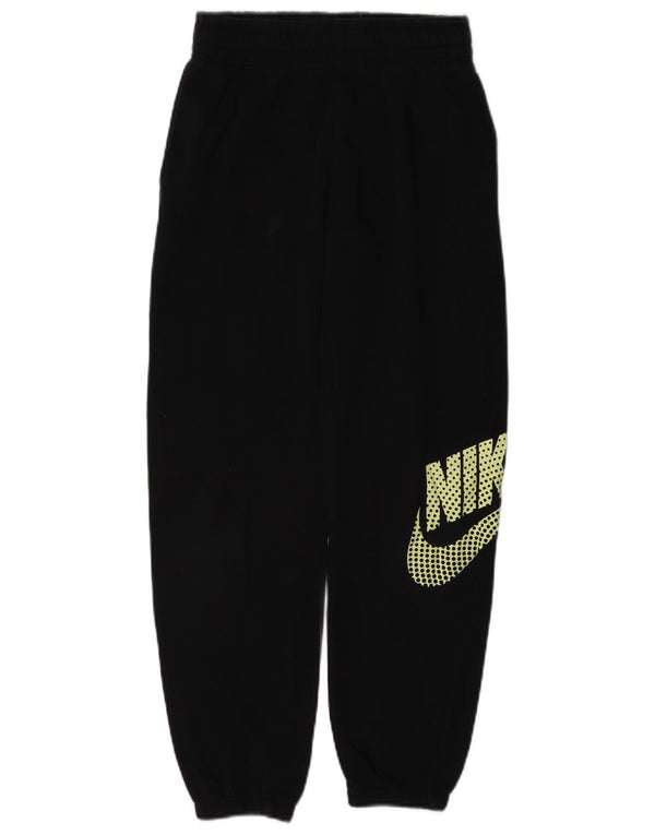 Nike Girls Graphic Tracksuit Trousers Joggers 10-11 Years Medium Black