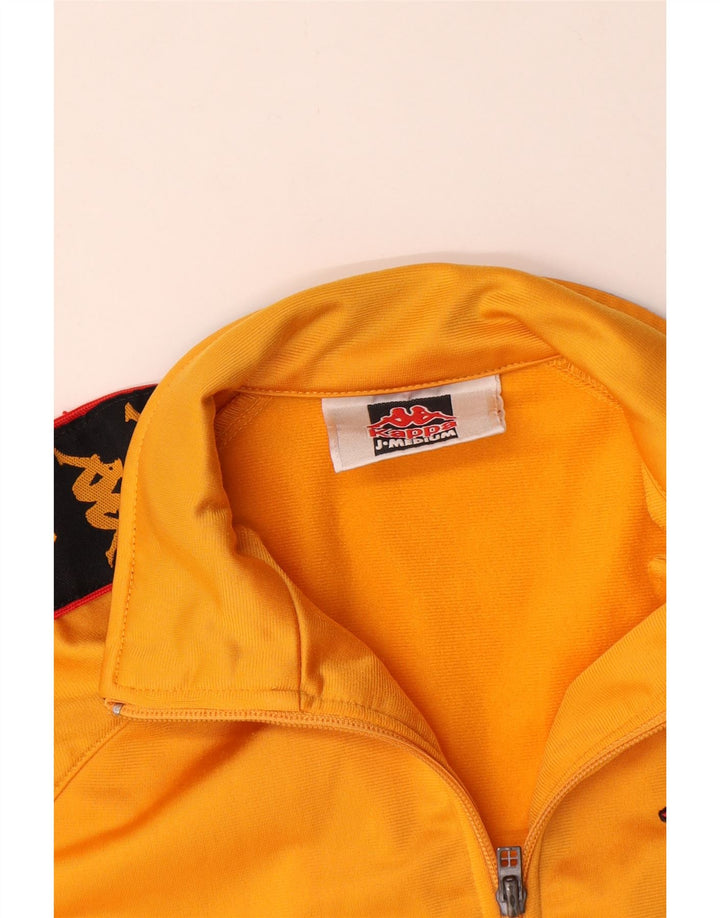 Kappa Boys Tracksuit Top Jacket 9-10 Years Medium Yellow Colourblock