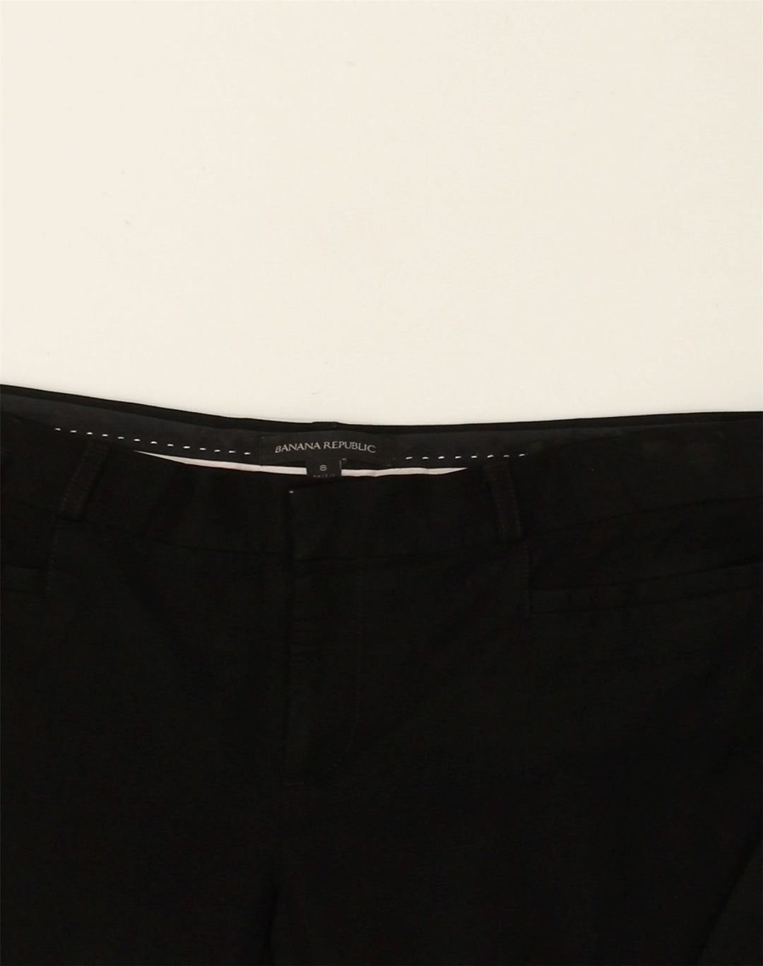 BANANA REPUBLIC Womens Slim Crop Casual Trousers US 8 Medium W32 L26 Black | Vintage Banana Republic | Thrift | Second-Hand Banana Republic | Used Clothing | Messina Hembry 