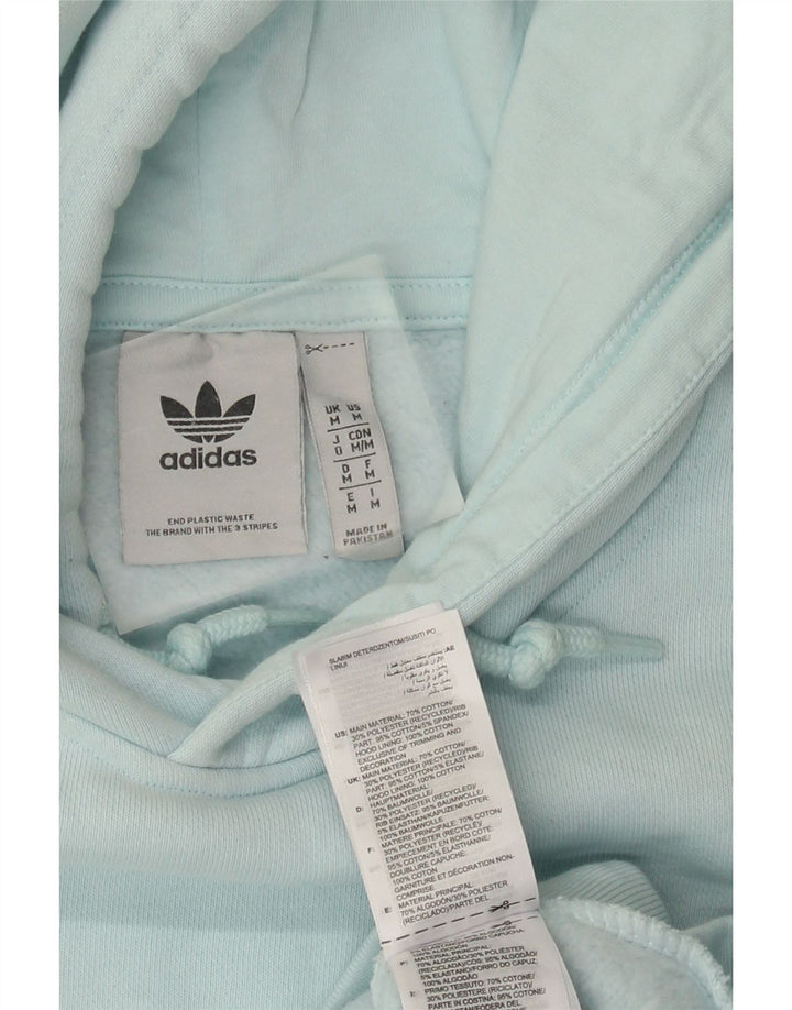 Adidas Mens Hoodie Jumper Medium Blue Cotton