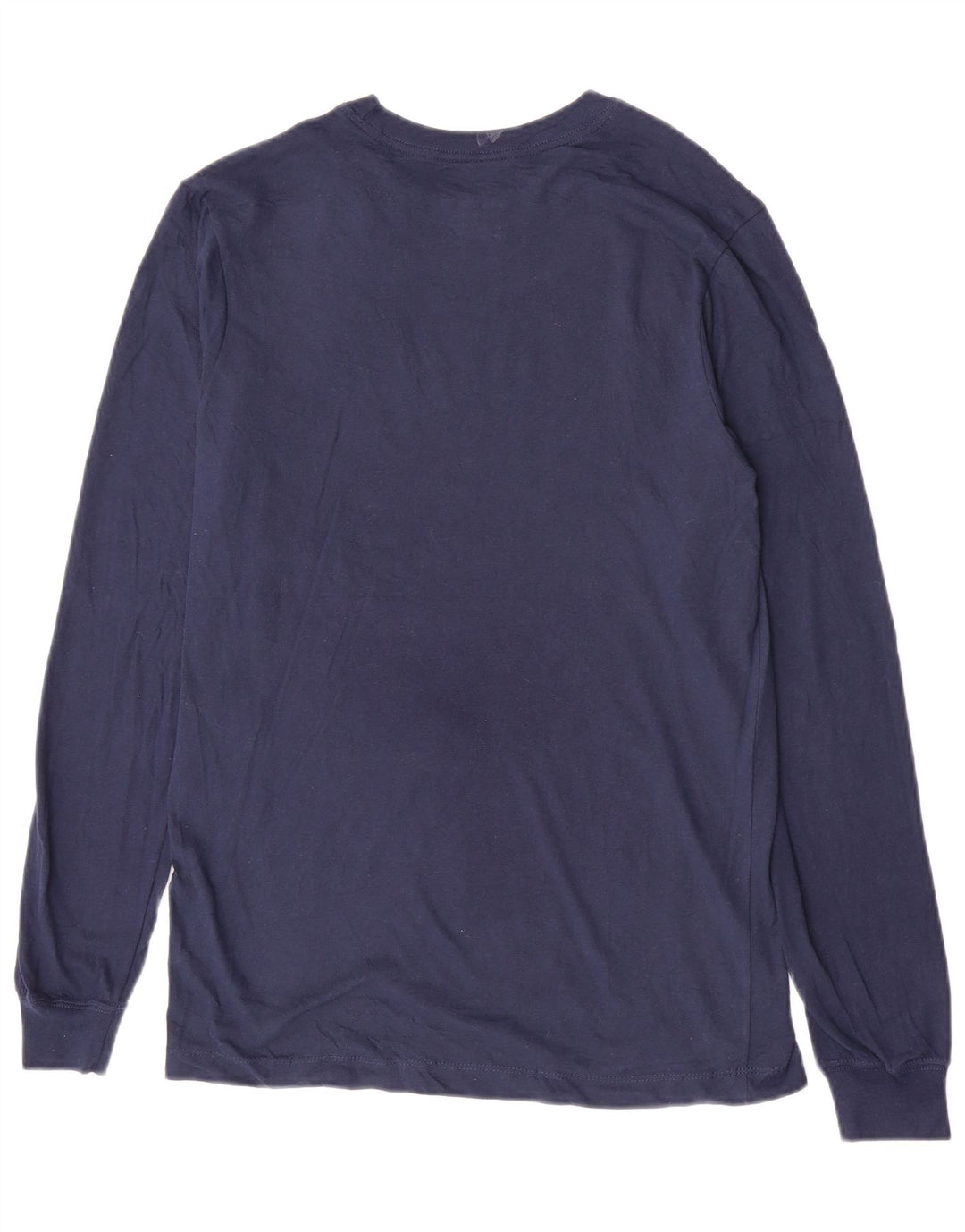 NIKE Mens Arizona Graphic Top Long Sleeve Small Navy Blue Cotton