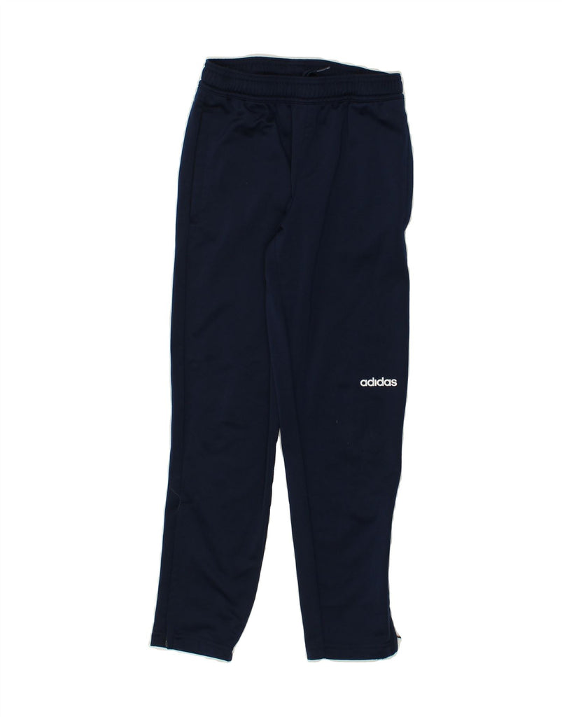 ADIDAS Boys Tracksuit Trousers 9-10 Years Navy Blue Polyester | Vintage Adidas | Thrift | Second-Hand Adidas | Used Clothing | Messina Hembry 