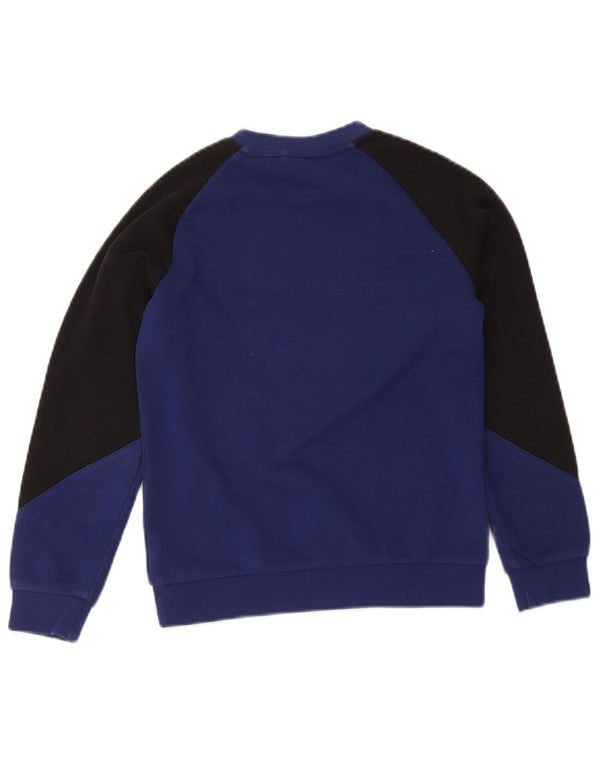 Adidas Boys Graphic Sweatshirt Jumper 9-10 Years Navy Blue Colourblock