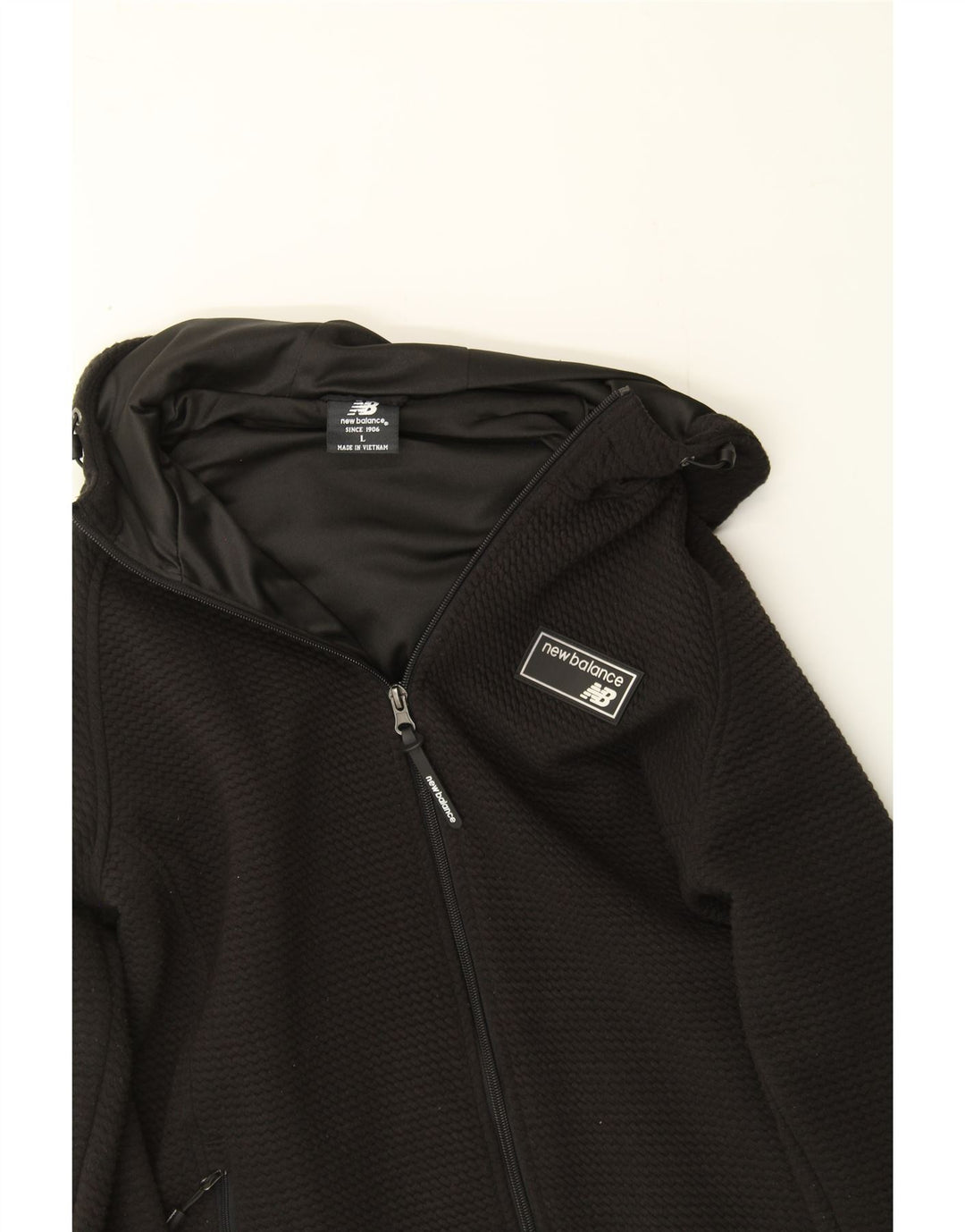 NEW BALANCE Womens Tracksuit Top Jacket UK 16 Large Black Polyester Vintage New Balance and Second-Hand New Balance from Messina Hembry 