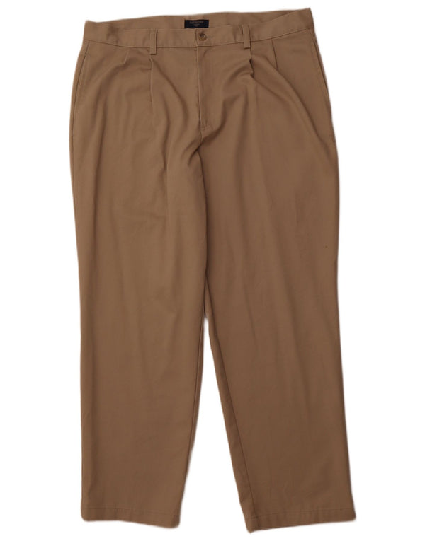 DOCKERS Mens Pegged Chino Trousers W36 L30 Beige Cotton