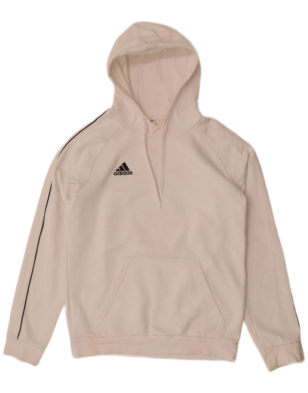 Adidas Mens Hoodie Jumper Medium White Cotton
