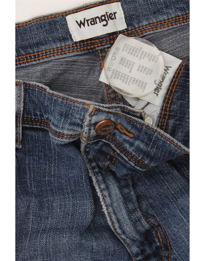 Wrangler Mens Straight Jeans W34 L32 Blue Cotton