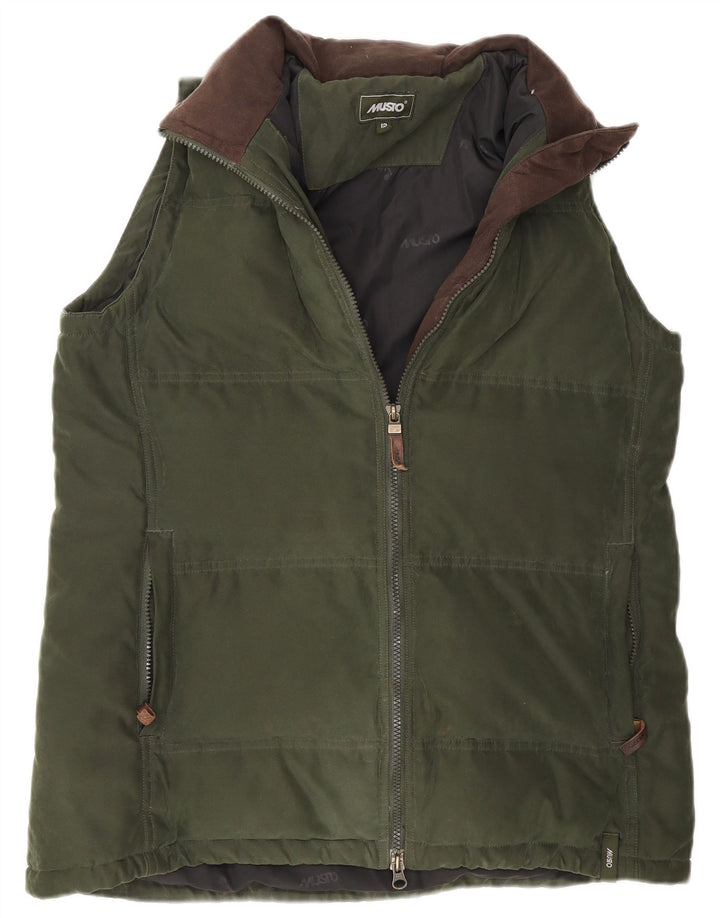 Musto Womens Padded Gilet UK 12 Medium Green Polyester