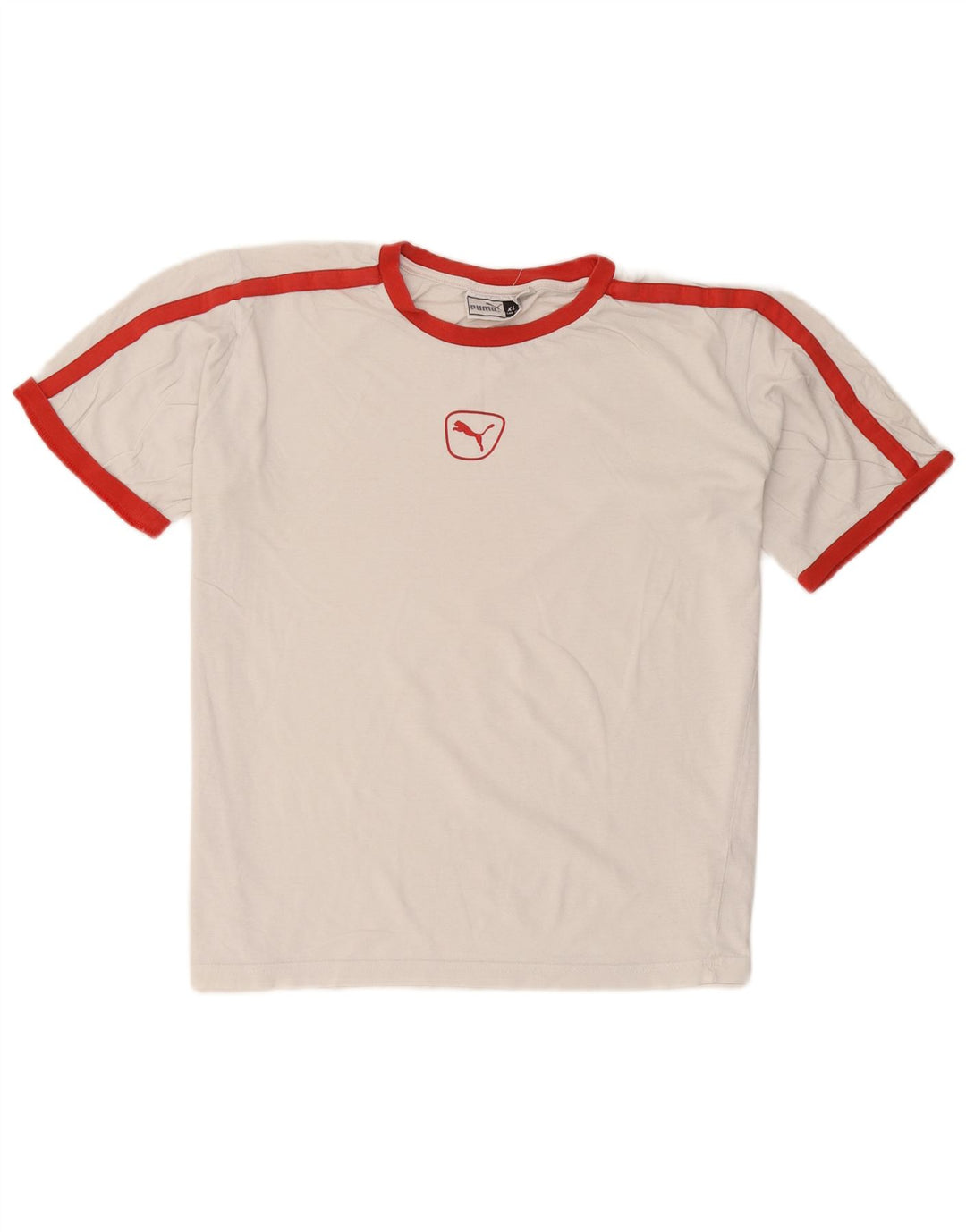 Puma Mens T-Shirt Top XL White Colourblock