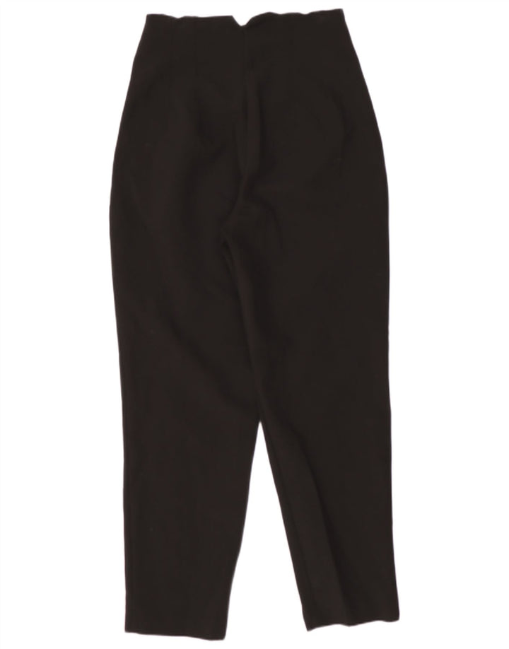 Zara Womens High Waist Suit Trousers Small W26 L26 Black Polyester