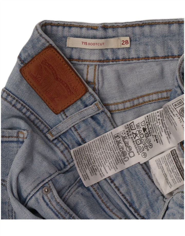 Levi's Womens 715 Bootcut Jeans W28 L30 Blue Cotton