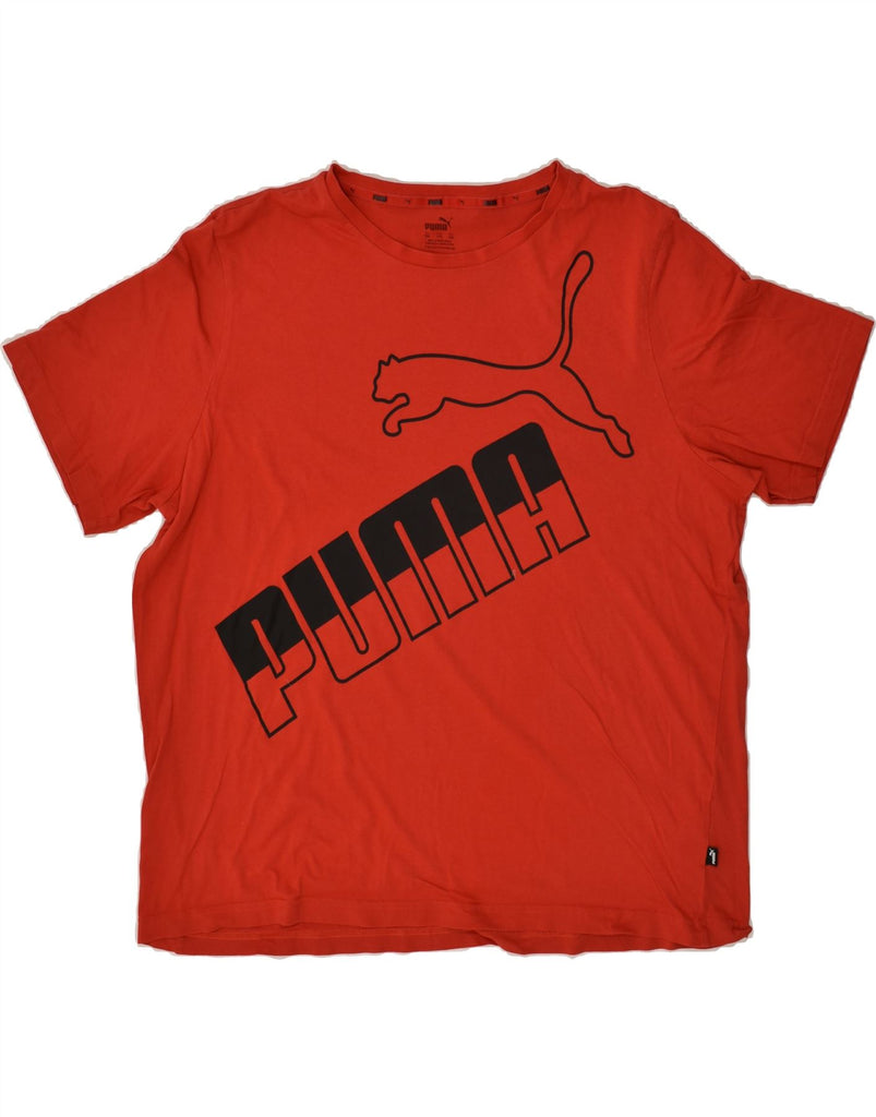 PUMA Mens Graphic T-Shirt Top 2XL Red Cotton | Vintage Puma | Thrift | Second-Hand Puma | Used Clothing | Messina Hembry 