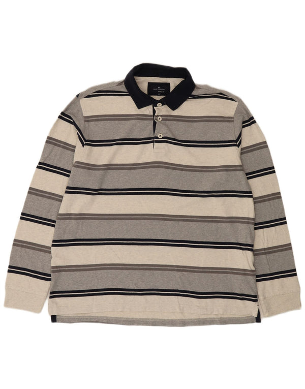 Marks & Spencer Mens Long Sleeve Rugby Polo Shirt XL Multicoloured