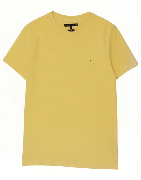 Tommy Hilfiger Mens Slim Fit T-Shirt Top Small Yellow