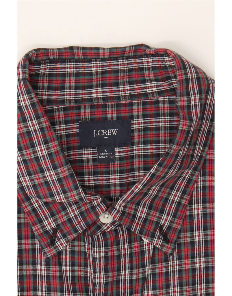 J. CREW Mens Flannel Shirt Large Red Check Cotton Vintage J. Crew and Second-Hand J. Crew from Messina Hembry 