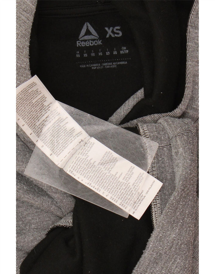 Reebok Mens Graphic Hoodie Jumper XS Grey Polyester