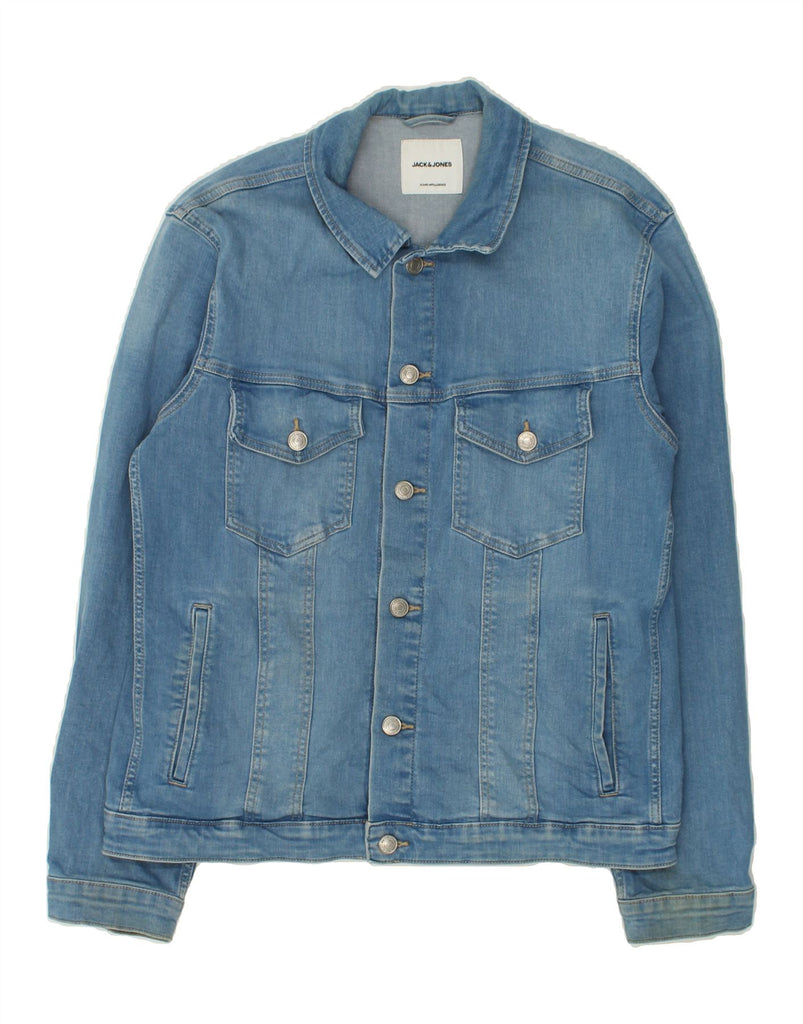 JACK & JONES Mens Denim Jacket UK 42 XL Blue Cotton | Vintage Jack & Jones | Thrift | Second-Hand Jack & Jones | Used Clothing | Messina Hembry 