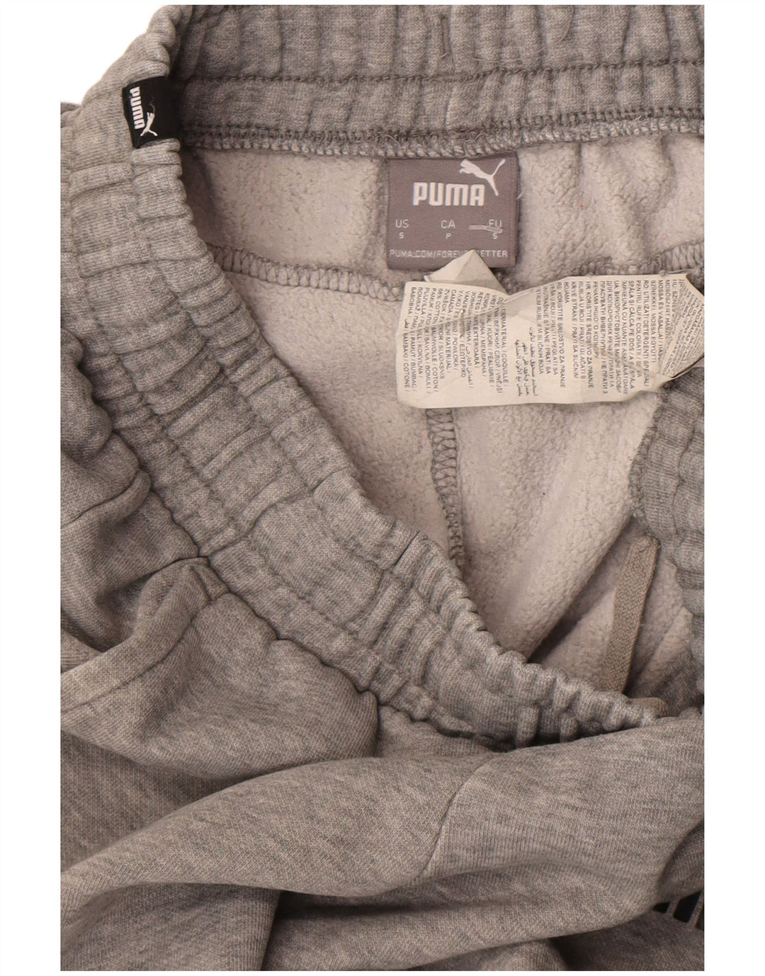 Puma Mens Tracksuit Trousers Joggers Small  Grey Flecked Cotton