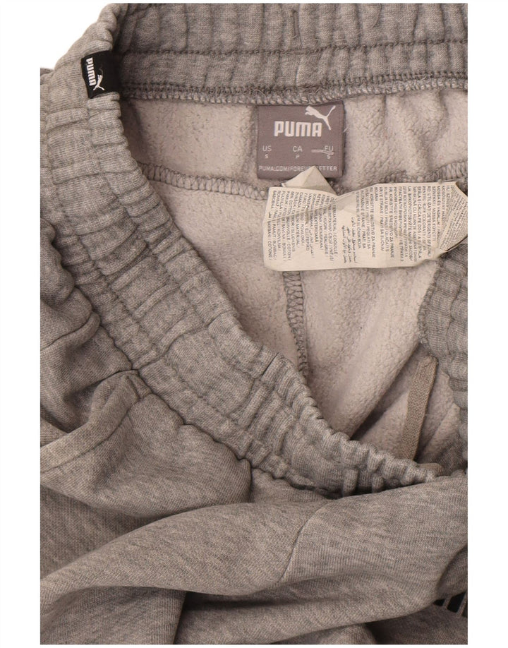 Puma Mens Tracksuit Trousers Joggers Small  Grey Flecked Cotton