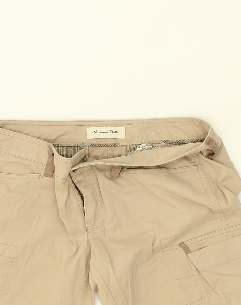 MASSIMO DUTTI Womens Tapered Cargo Trousers W28 L31 Beige Cotton | Vintage Massimo Dutti | Thrift | Second-Hand Massimo Dutti | Used Clothing | Messina Hembry 