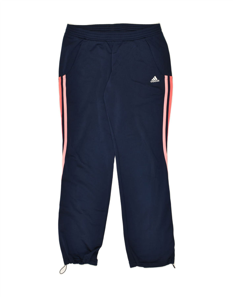 ADIDAS Womens Tracksuit Trousers Joggers UK 8/10 Small Navy Blue Polyester | Vintage Adidas | Thrift | Second-Hand Adidas | Used Clothing | Messina Hembry 