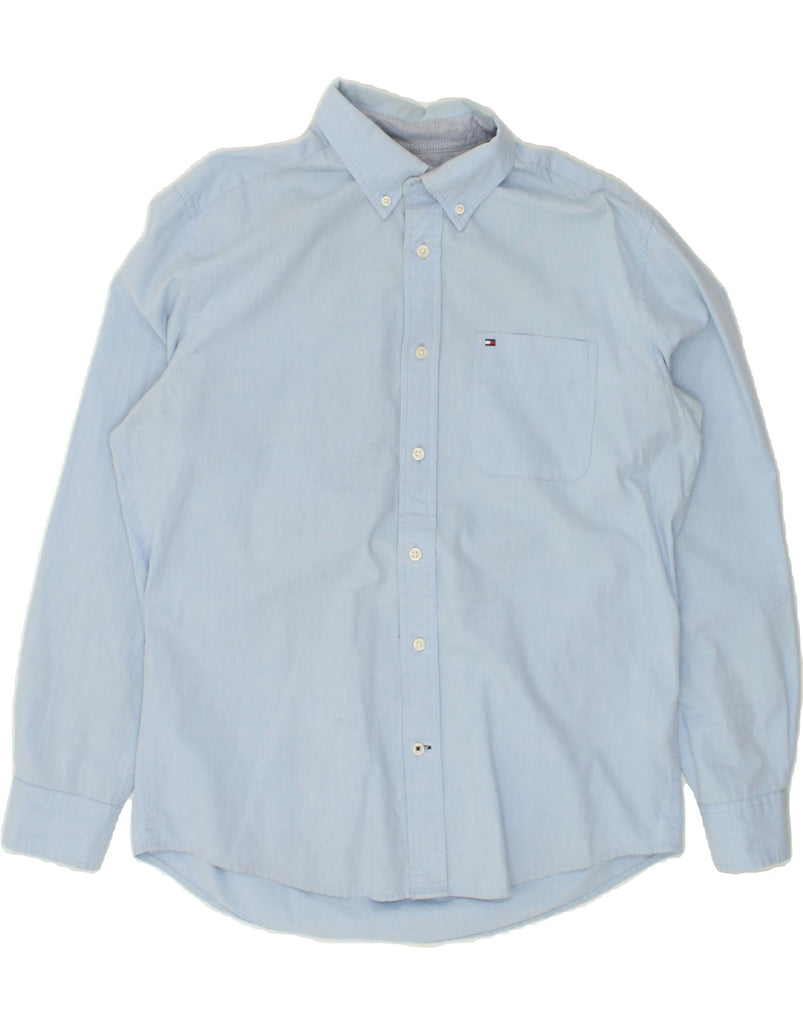TOMMY HILFIGER Mens Classic Fit Shirt Medium Blue Cotton | Vintage Tommy Hilfiger | Thrift | Second-Hand Tommy Hilfiger | Used Clothing | Messina Hembry 