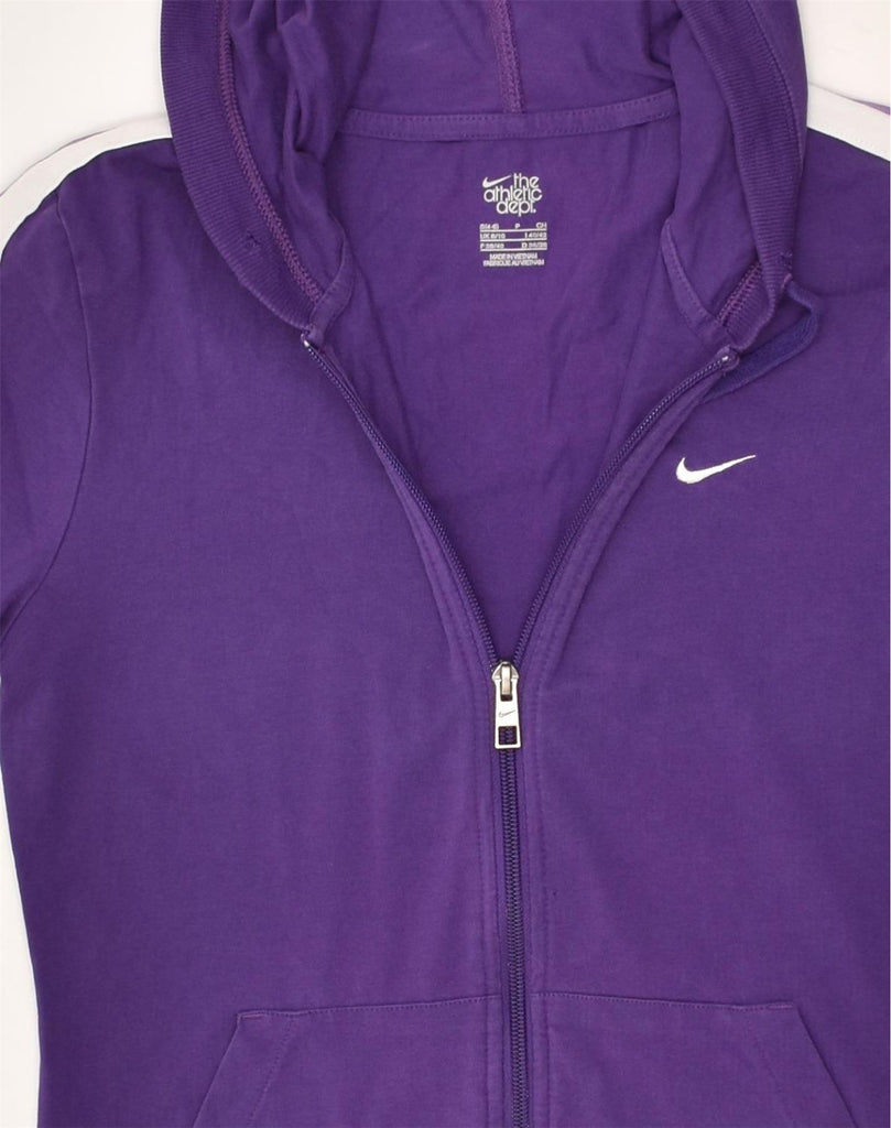 NIKE Womens The Athletic Dept. Zip Hoodie Sweater UK 8-10 Small Purple | Vintage Nike | Thrift | Second-Hand Nike | Used Clothing | Messina Hembry 