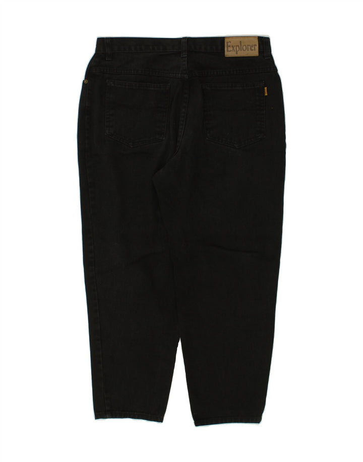 VINTAGE Womens Tapered Jeans W34 L28 Black Cotton Vintage Vintage and Second-Hand Vintage from Messina Hembry 