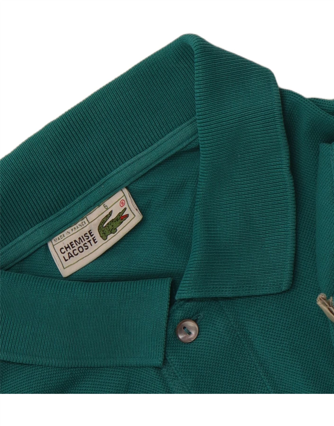Lacoste Mens Polo Shirt Size 5 Large Green Cotton