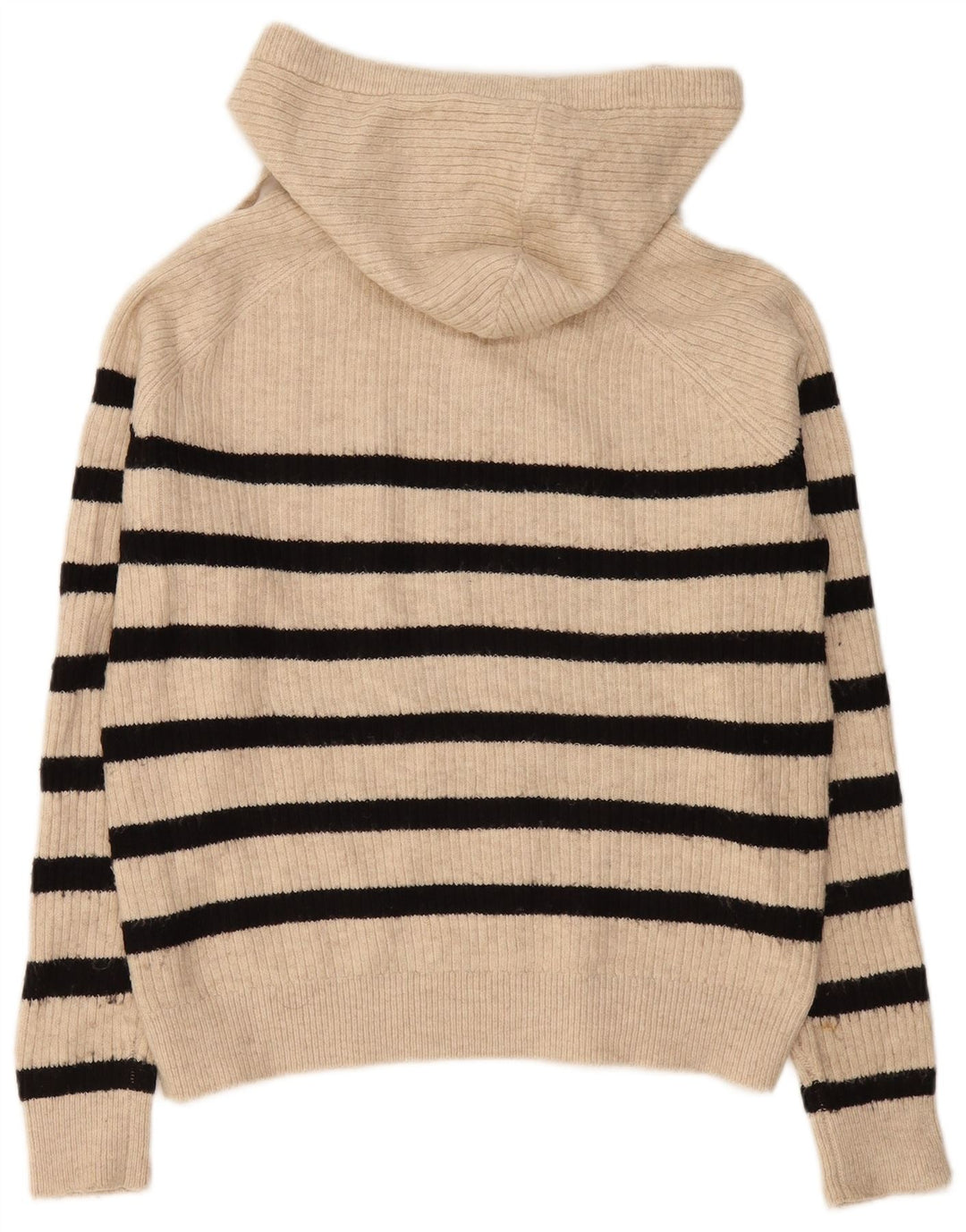 Marks & Spencer Womens Oversized Jumper Sweater UK 10 Small Beige Striped