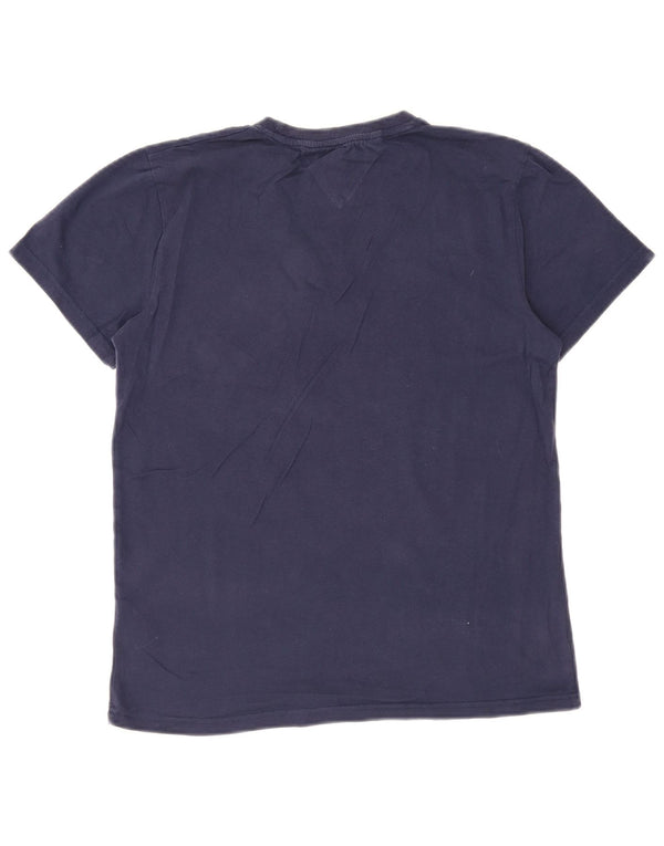 Tommy Hilfiger Mens Slim Fit T-Shirt Top Medium Navy Blue Cotton