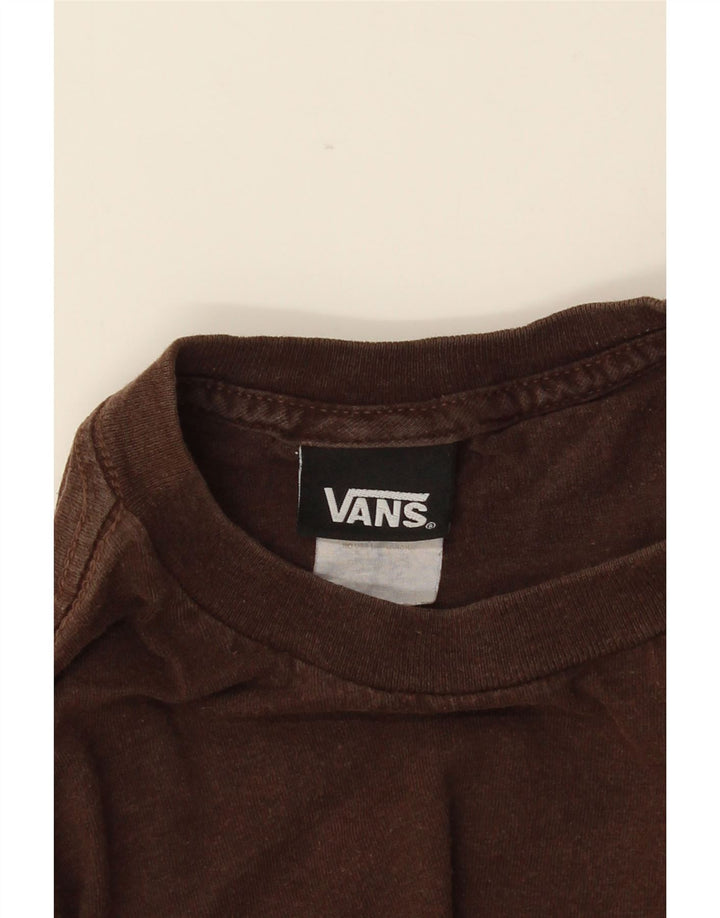 Vans Mens Graphic T-Shirt Top Small Brown