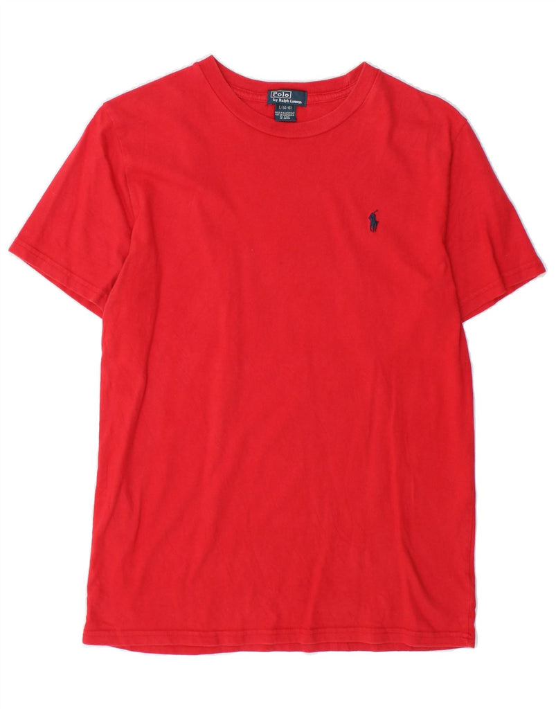 POLO RALPH LAUREN Boys T-Shirt Top 14-15 Years Large Red Cotton Vintage Polo Ralph Lauren and Second-Hand Polo Ralph Lauren from Messina Hembry 