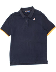 K-WAY Mens Polo Shirt Large Navy Blue Cotton